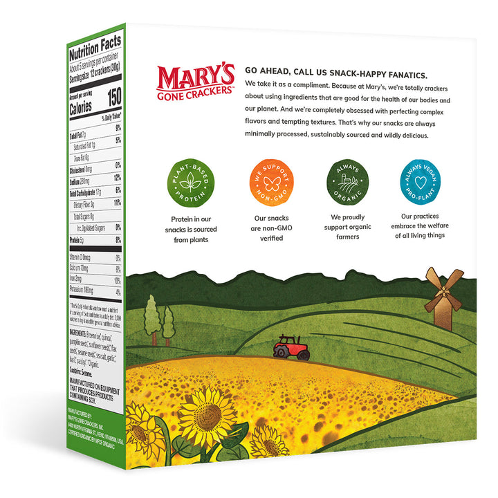 Crackers aux super graines de basilic et d'ail